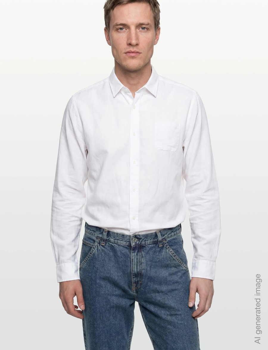 HUGO - Ermano - linen shirts - open white - 3