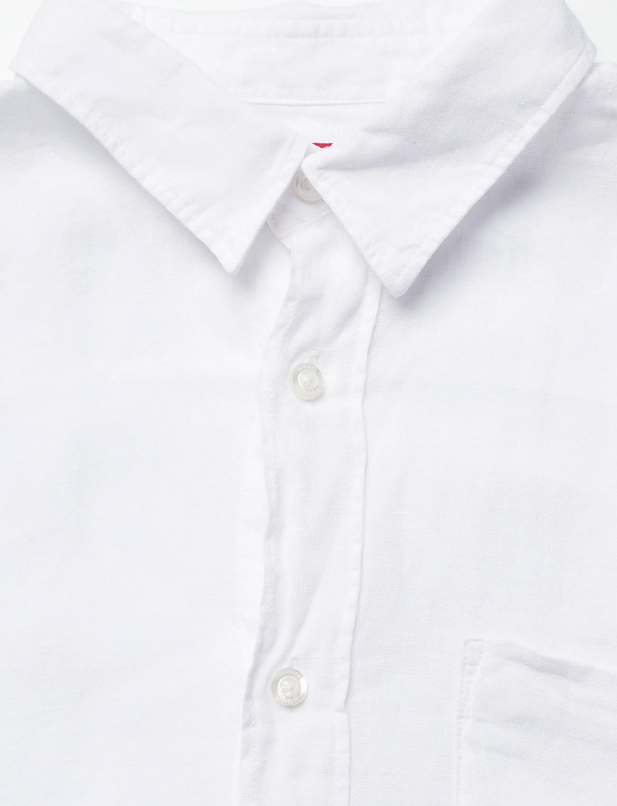 HUGO - Ermano - linen shirts - open white - 5