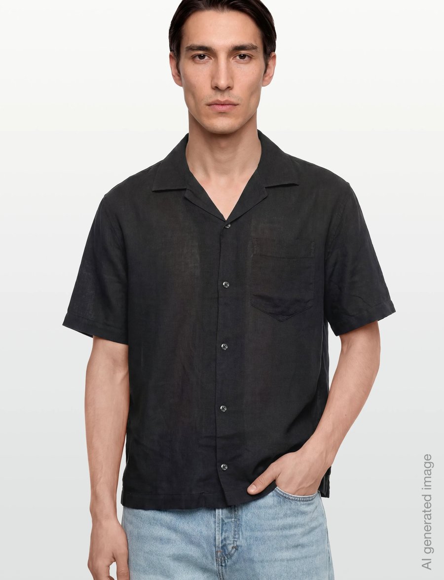 HUGO - Exolino - short-sleeved shirts - black - 3