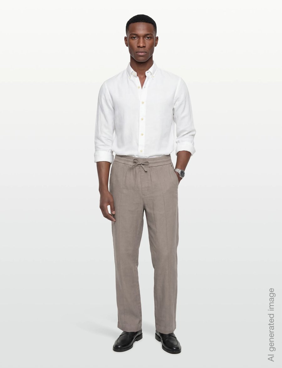 HUGO - Cino262FW - leinenhosen - light/pastel brown - 0
