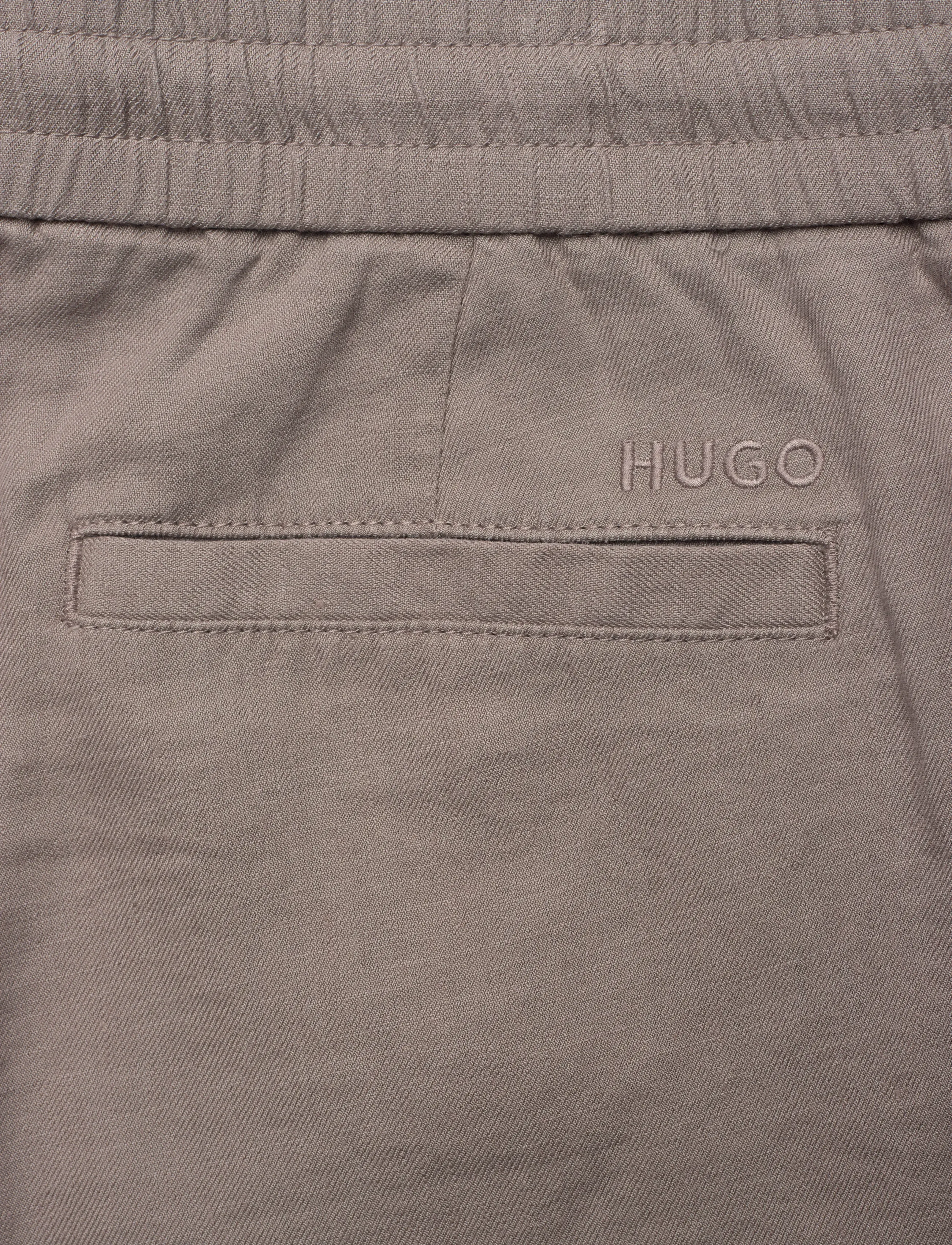 HUGO - Cino262SFW - linen shorts - light/pastel brown - 4
