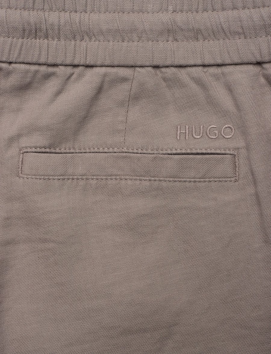 HUGO - Cino262SFW - linen shorts - light/pastel brown - 4