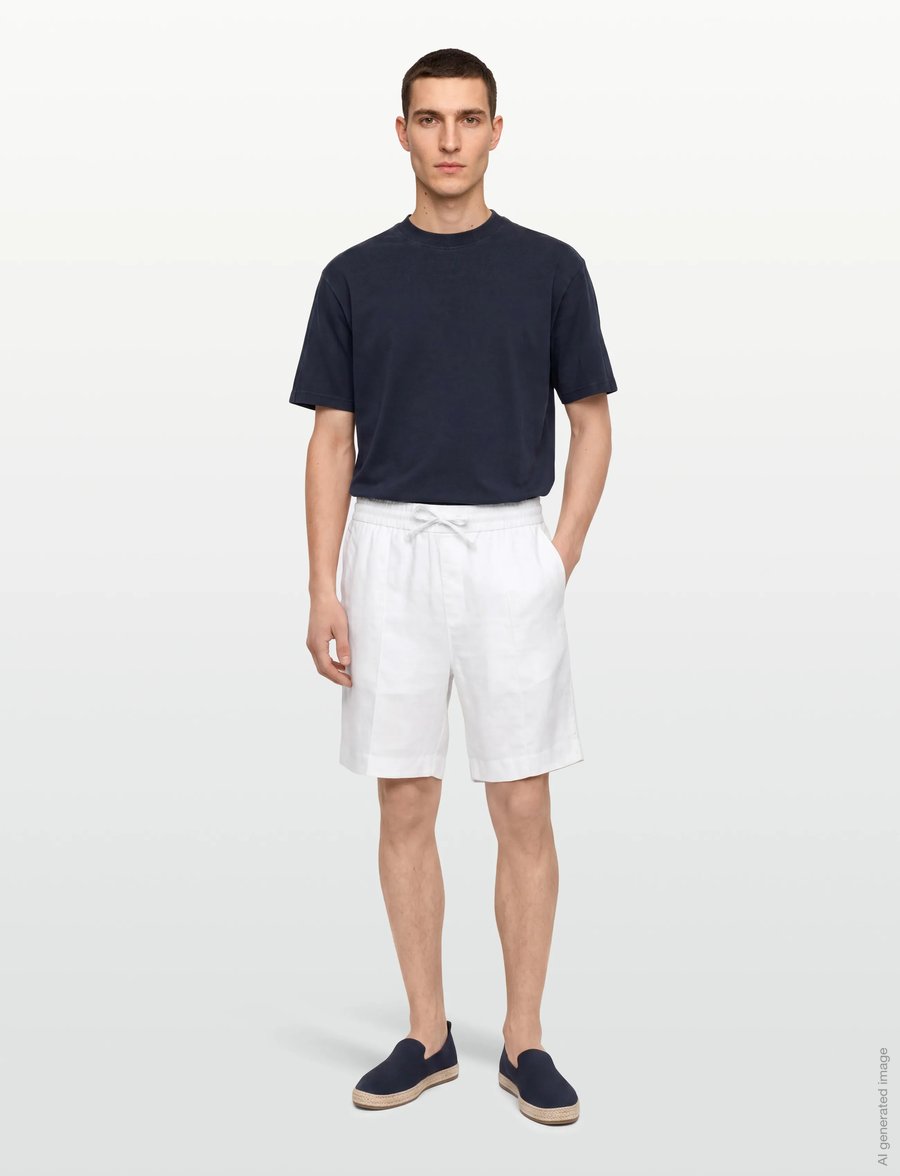 HUGO - Cino262SFW - leinen-shorts - natural - 0