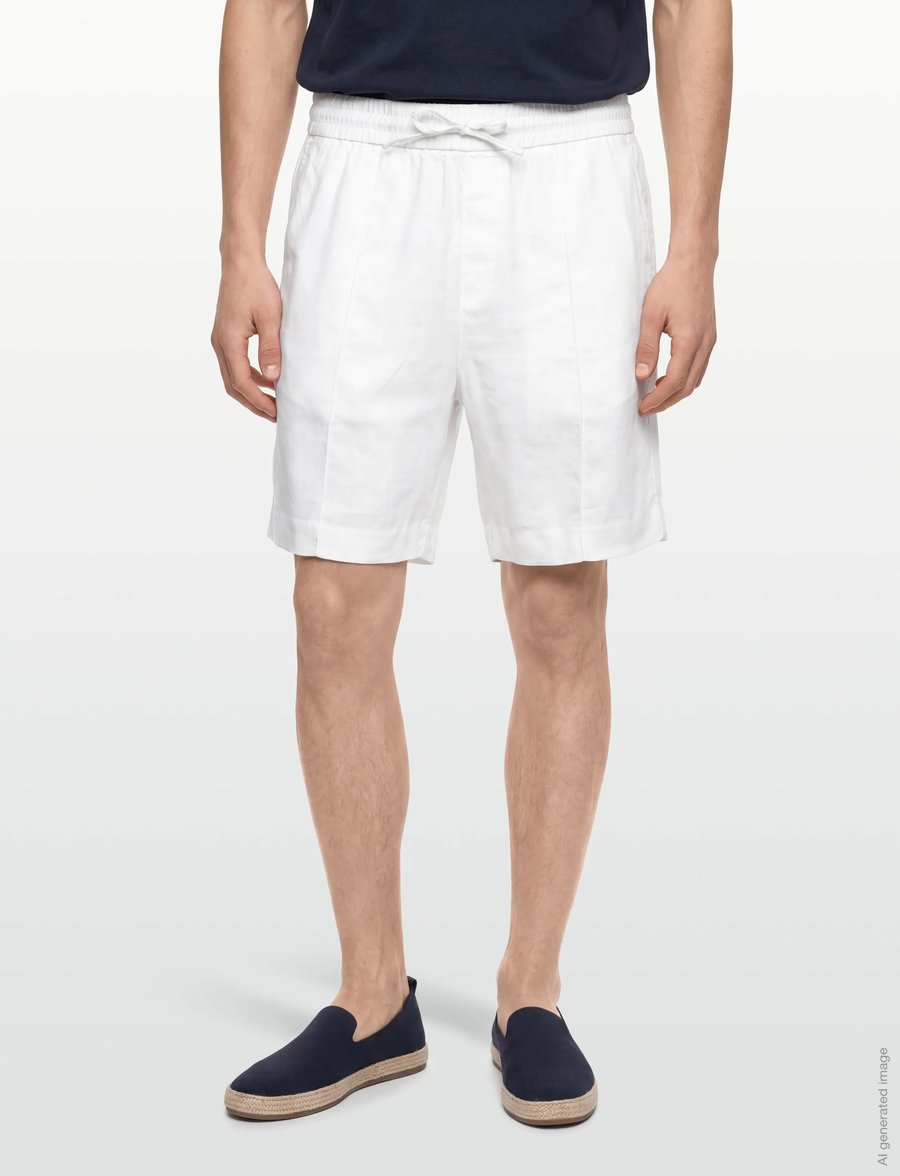 HUGO - Cino262SFW - leinen-shorts - natural - 3