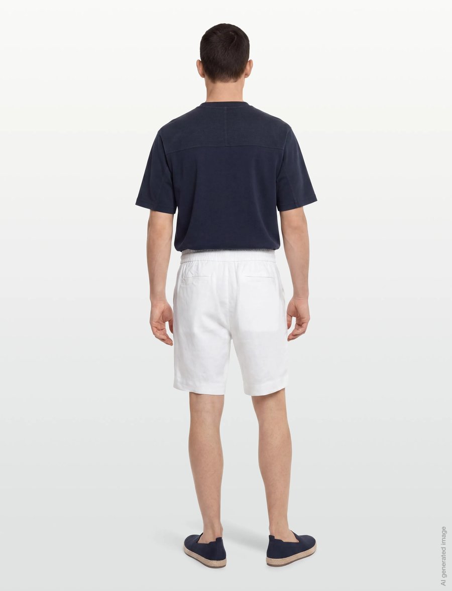 HUGO - Cino262SFW - leinen-shorts - natural - 4