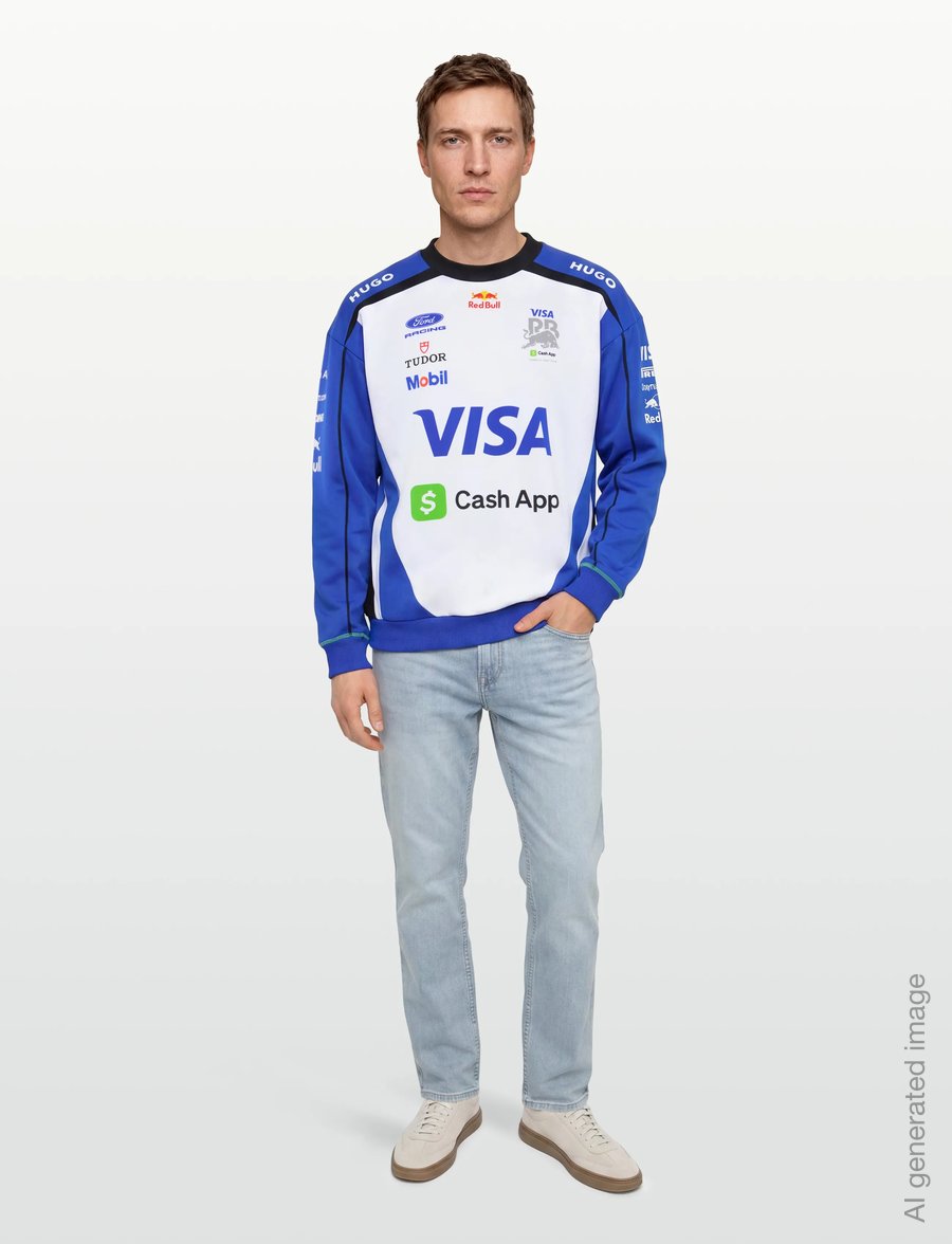 HUGO - VCARB-CREW26 - dressipluusid - medium blue - 0