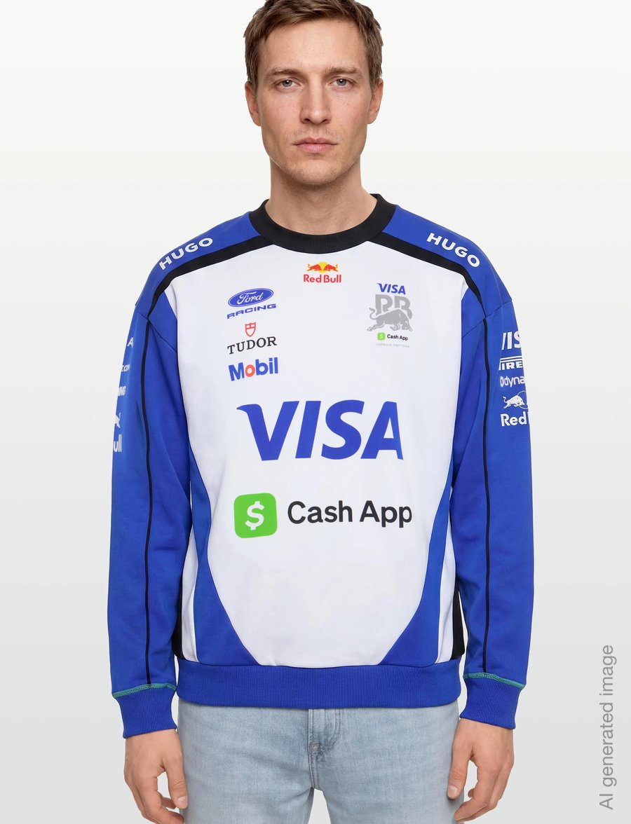 HUGO - VCARB-CREW26 - dressipluusid - medium blue - 3