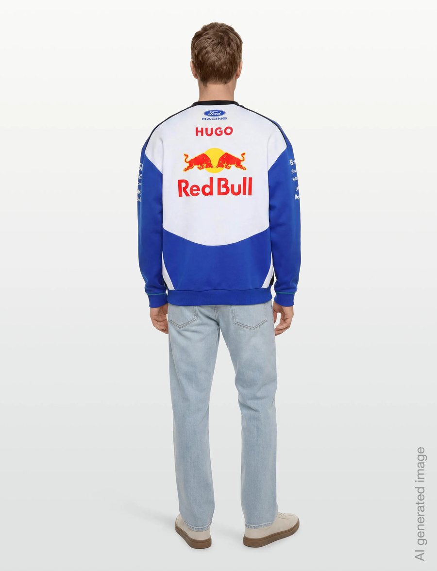 HUGO - VCARB-CREW26 - dressipluusid - medium blue - 4
