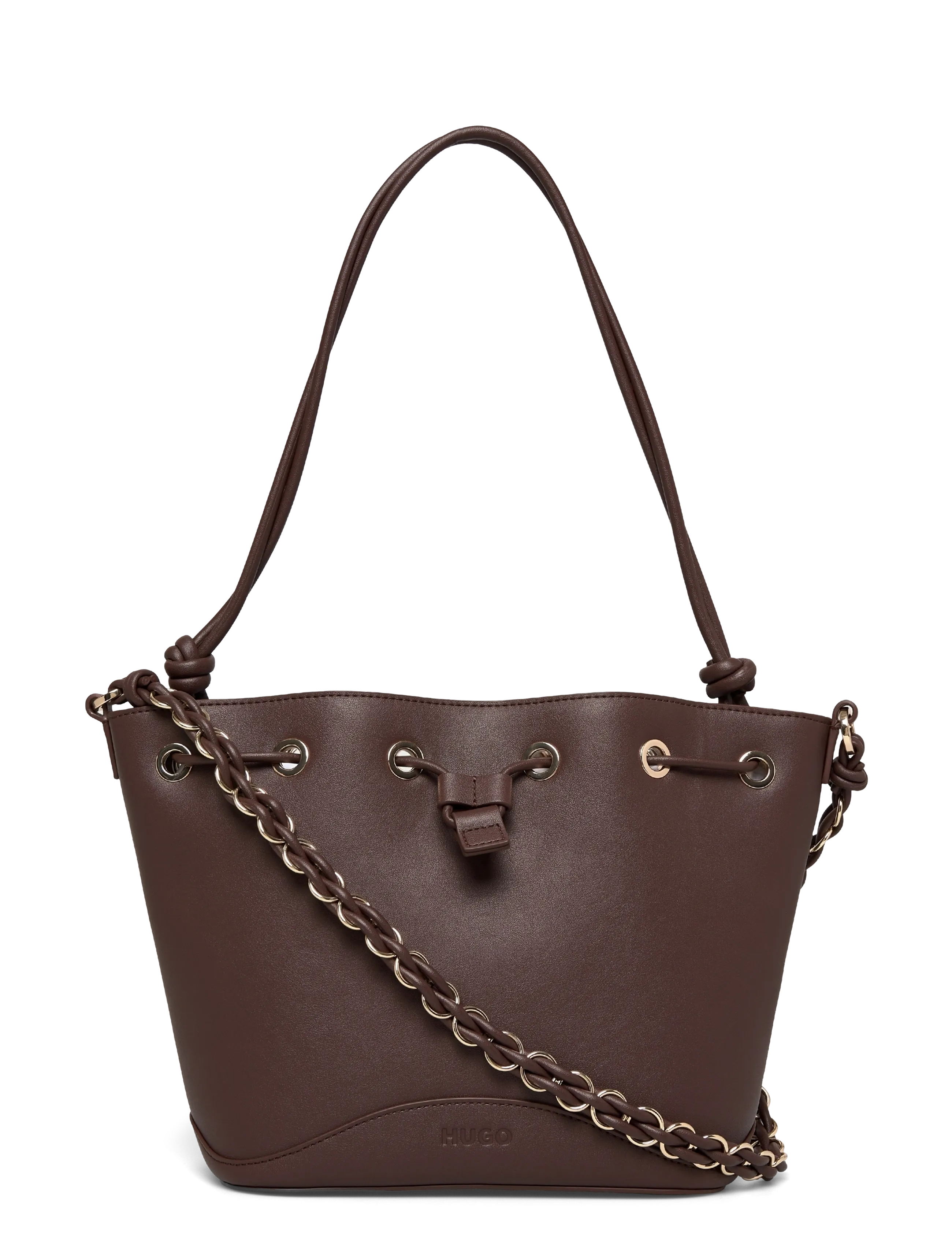 HUGO Ilary_Drawstring - Tasker - MEDIUM BROWN / brown