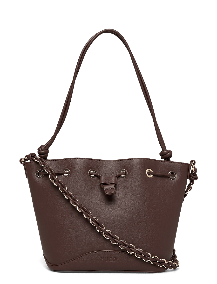 HUGO - Ilary_Drawstring - tote bags - medium brown - 0