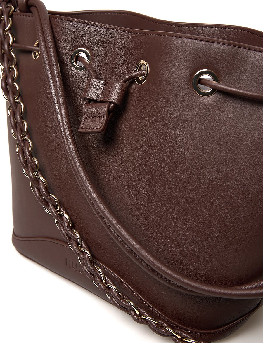 HUGO - Ilary_Drawstring - tote bags - medium brown - 4
