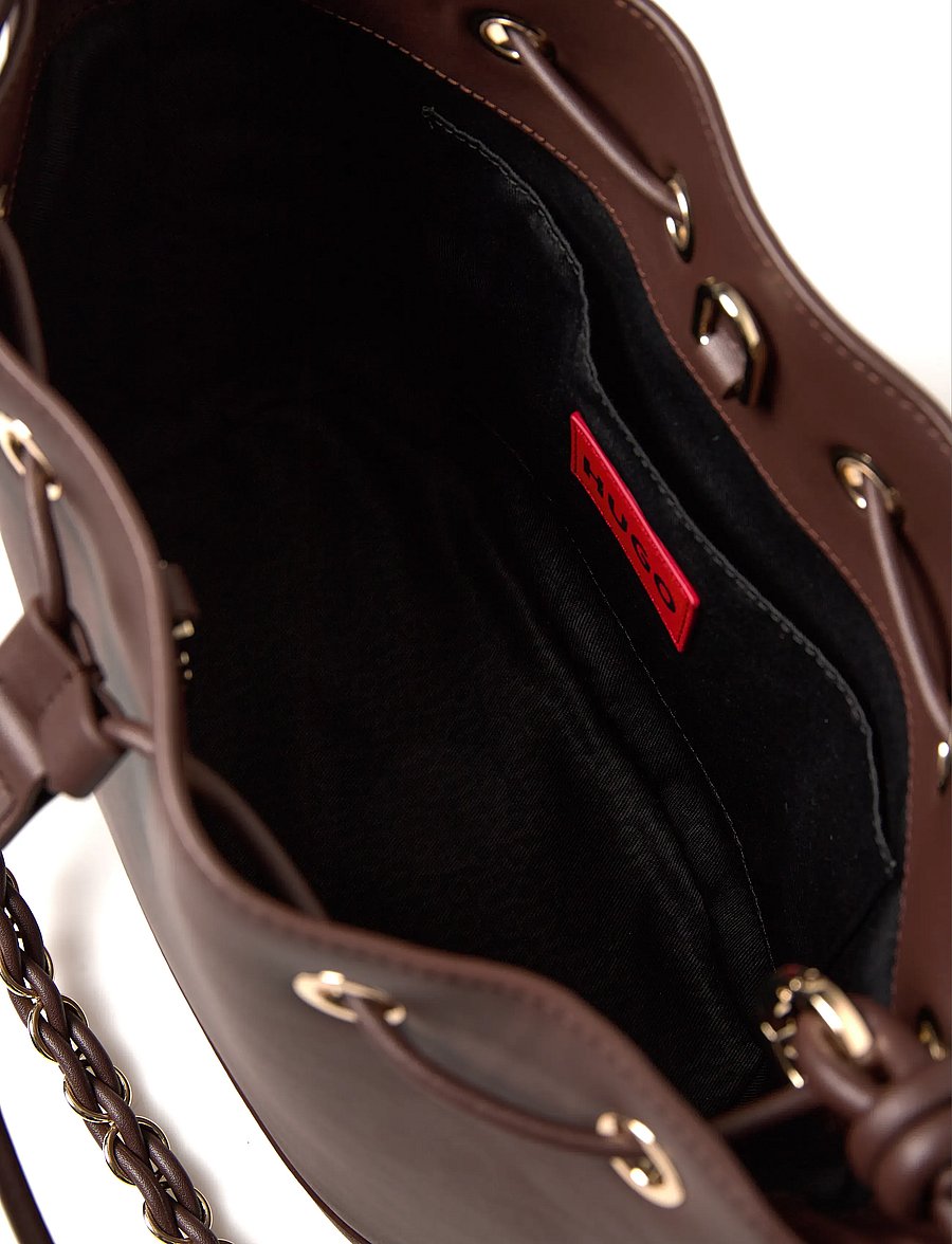 HUGO - Ilary_Drawstring - tote bags - medium brown - 5