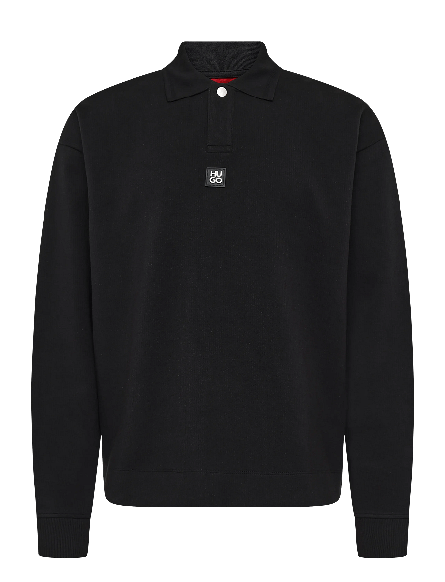 HUGO - Dabins - pikkade varrukatega kootud polod - black - 0