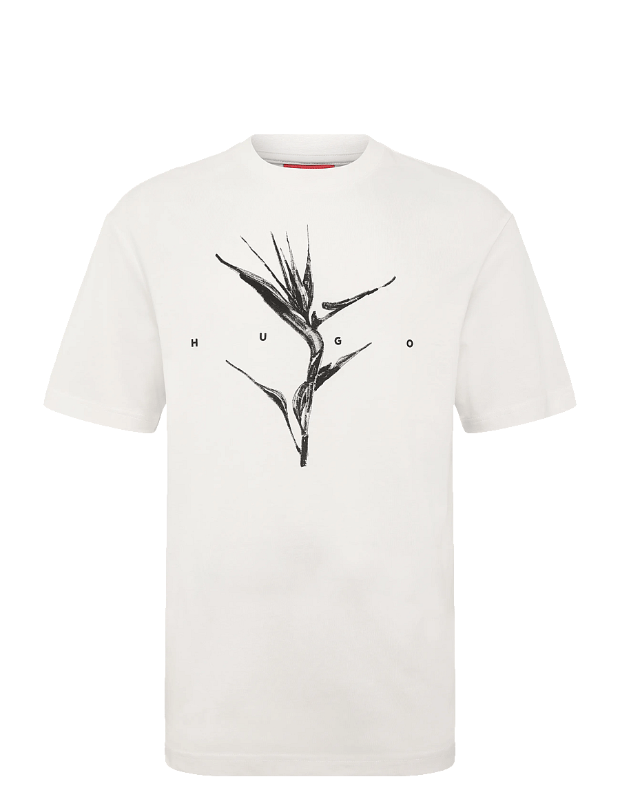 HUGO - Darise - kurzärmelige t-shirts - natural - 0