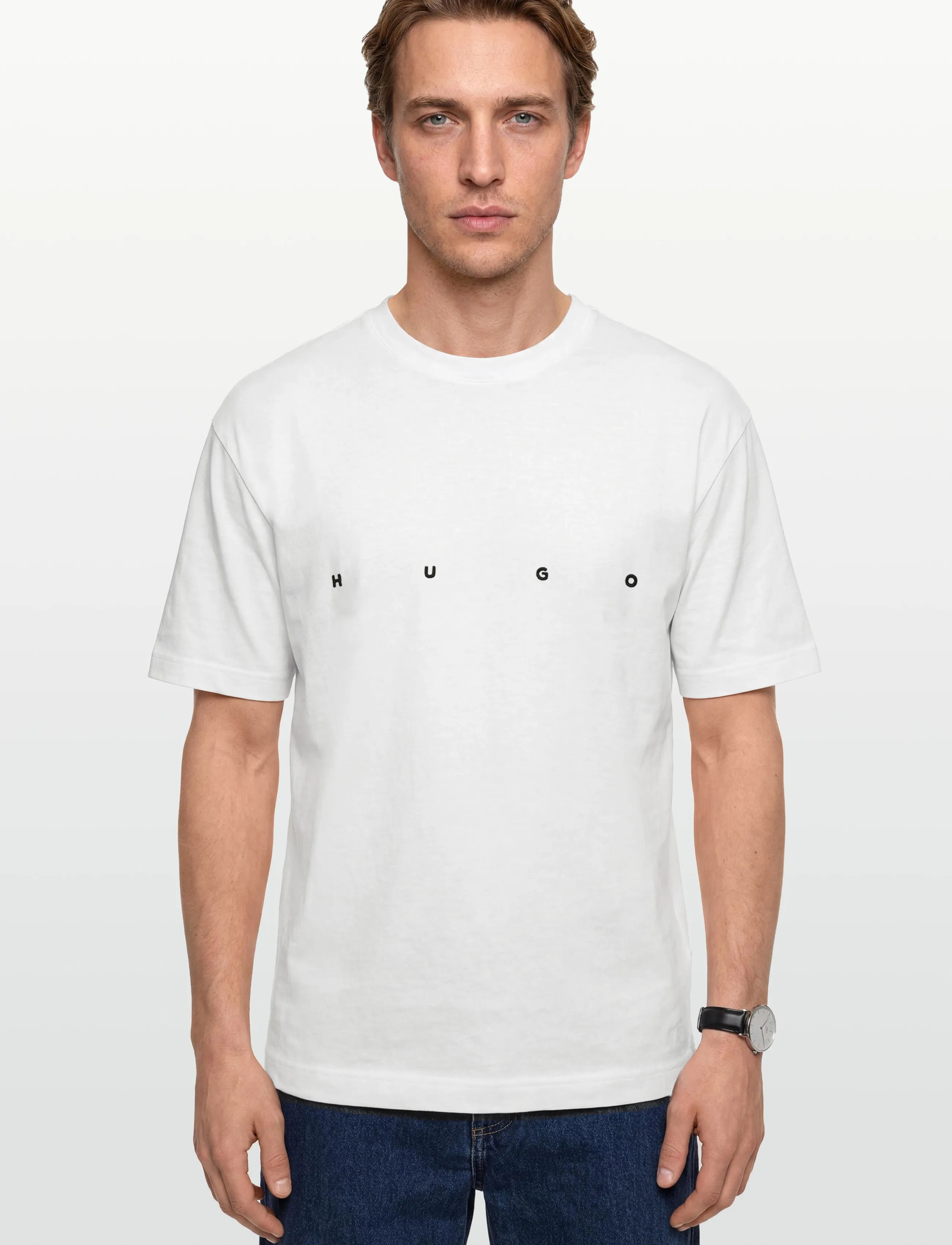 HUGO - Dariso - kortærmede t-shirts - natural - 3