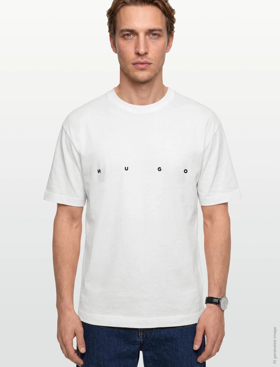 HUGO - Dariso - kortærmede t-shirts - natural - 3