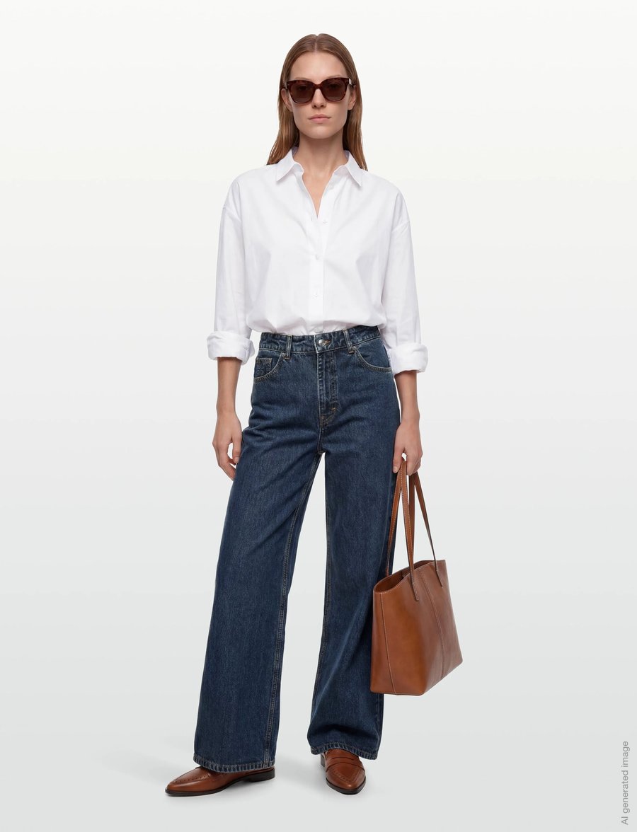 HUGO - 937_16 - brede jeans - navy - 0