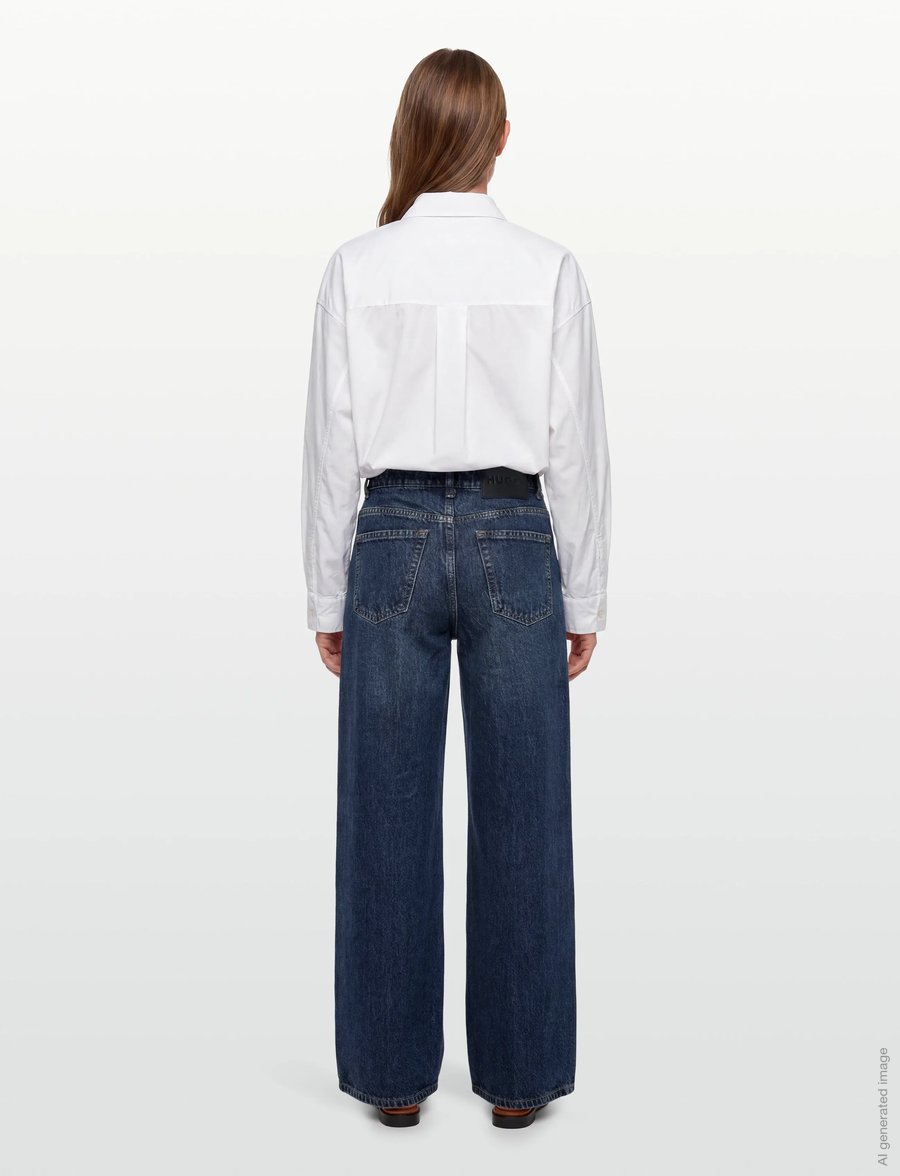 HUGO - 937_16 - brede jeans - navy - 4