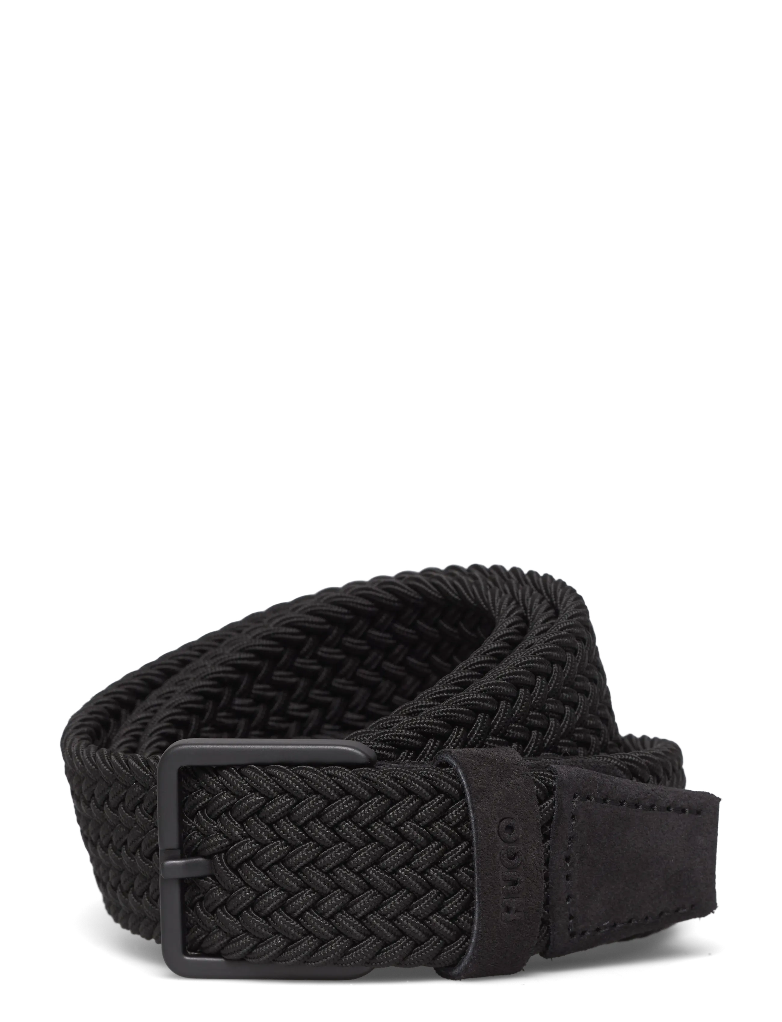 HUGO Gethin-Wne_Sz35, 120, Black, Bælter > Flettet Bælte, Herre