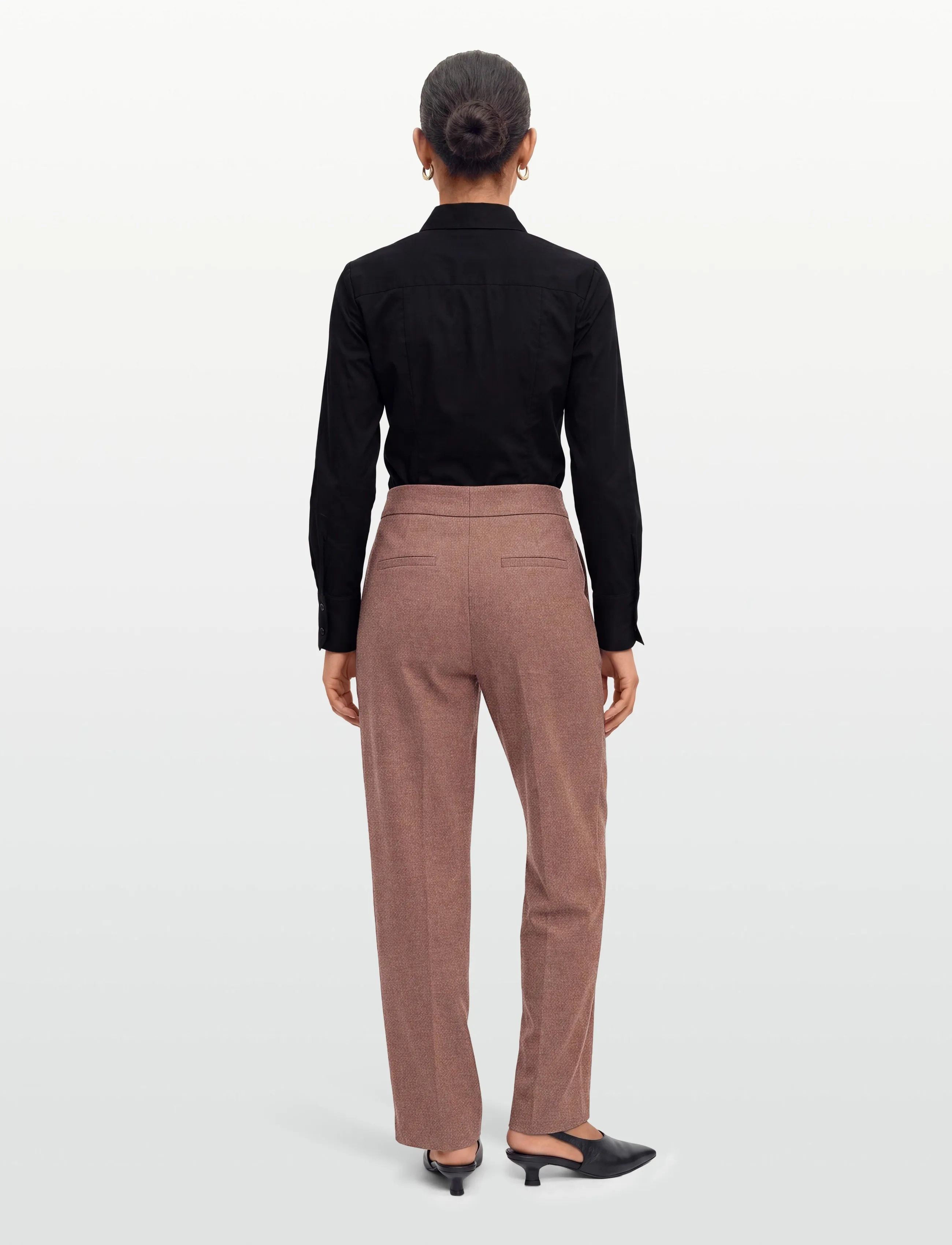 HUGO - Holitta - barrelbyxor - brown overflow - 4
