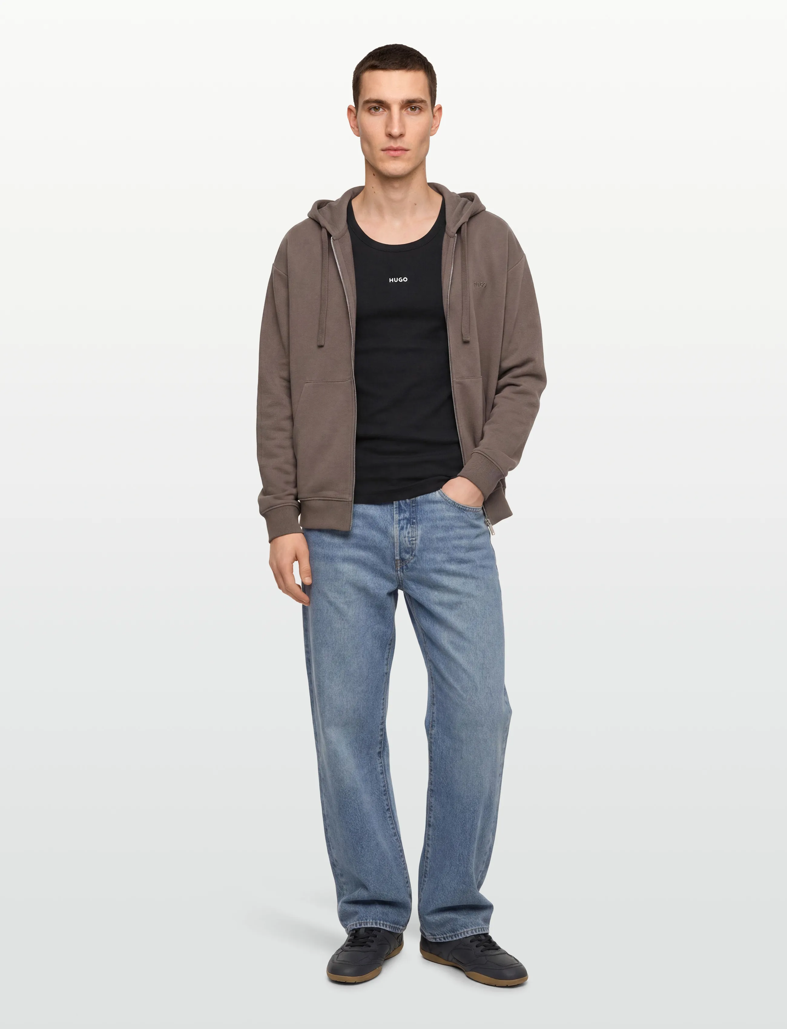 HUGO Dapota, L, Black, Nat- Og Loungewear > Toppe, Herre