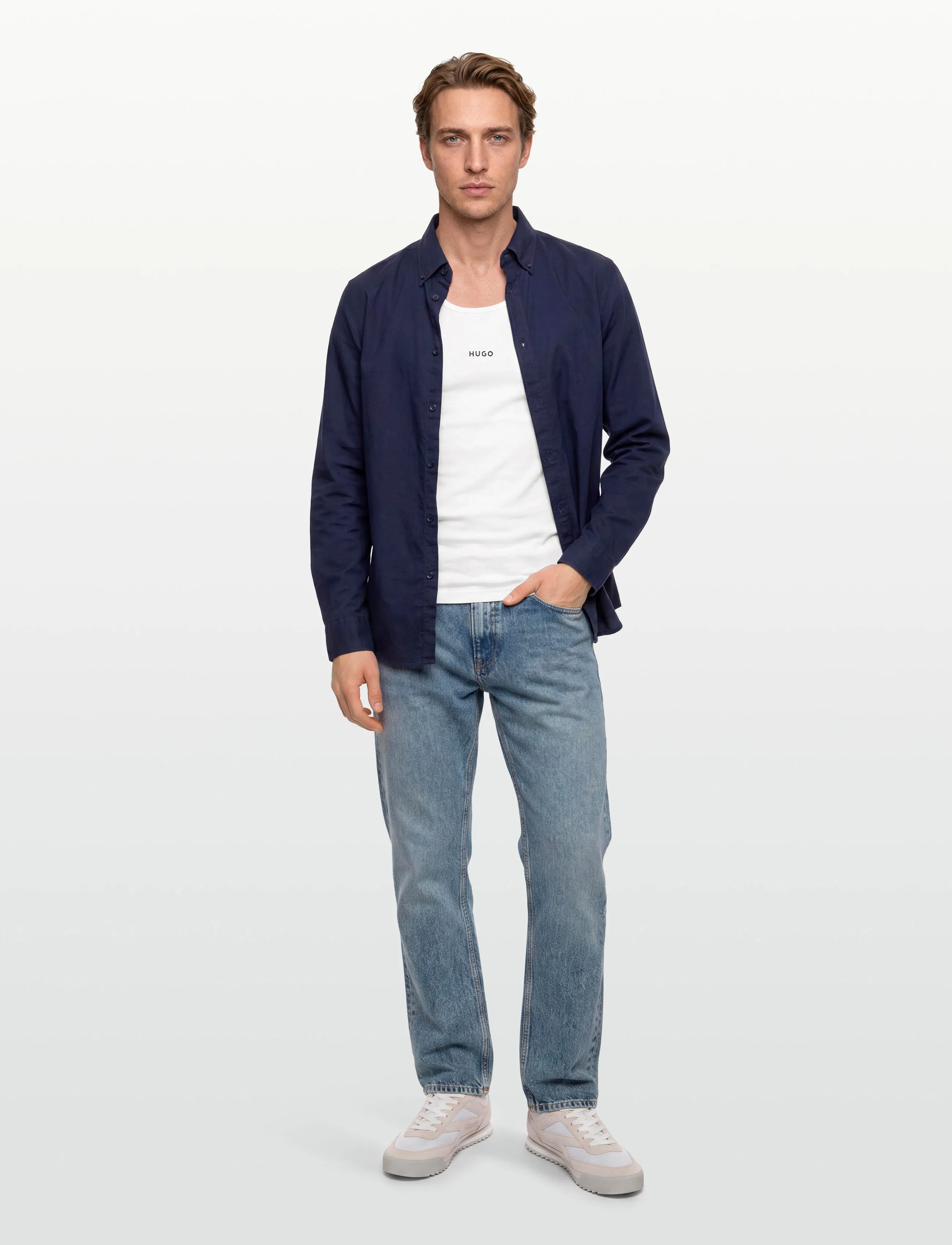 HUGO Dapota, S, White, Nat- Og Loungewear > Toppe, Herre