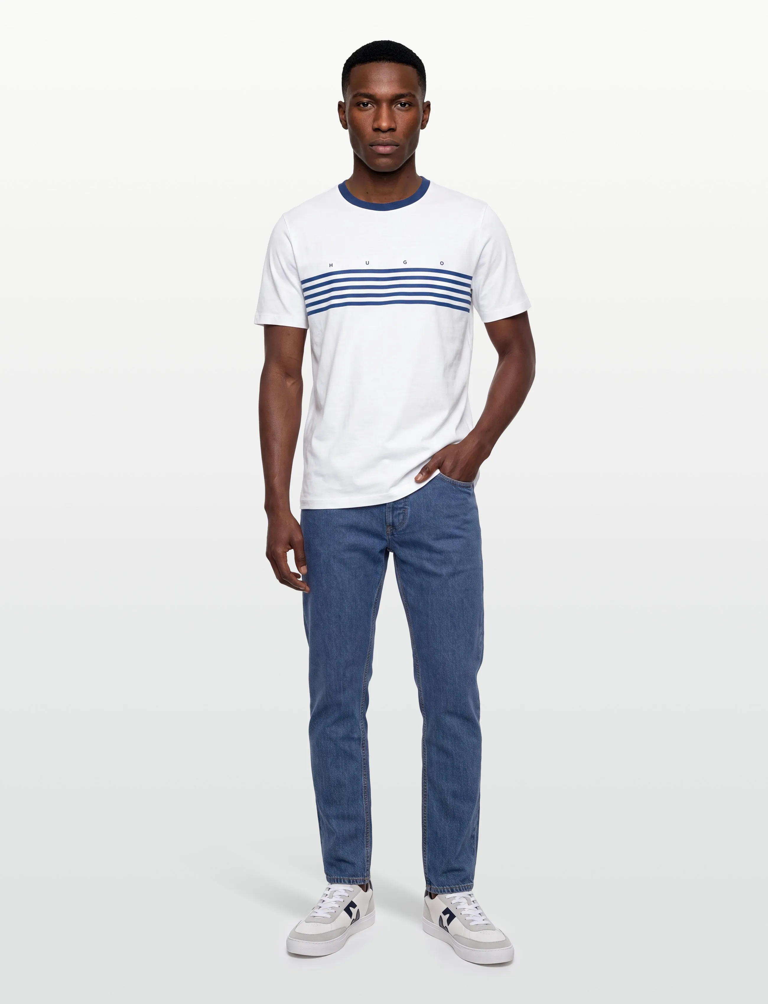 HUGO Dempsy - T-shirts - WHITE / white
