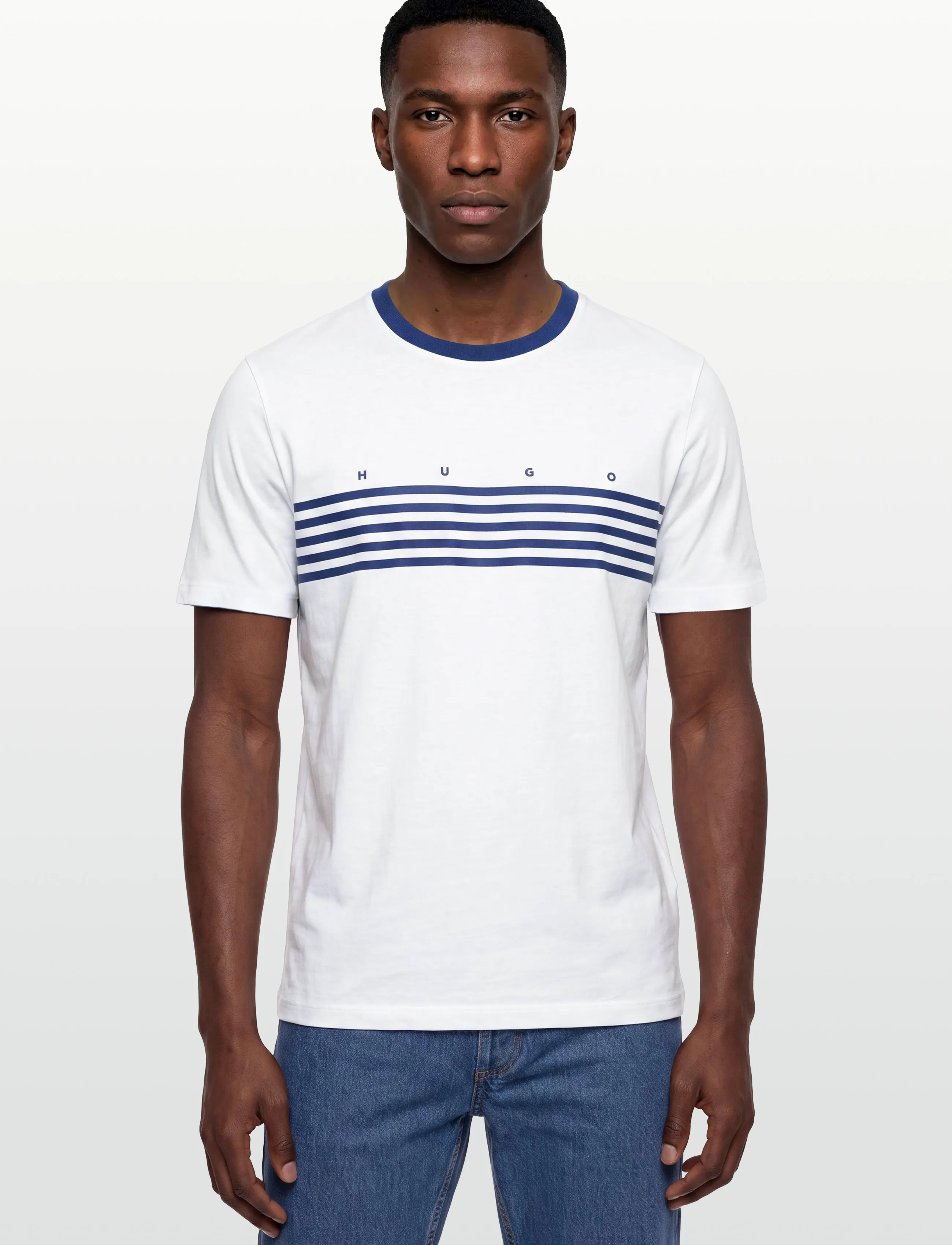 HUGO - Dempsy - short-sleeved t-shirts - white - 3