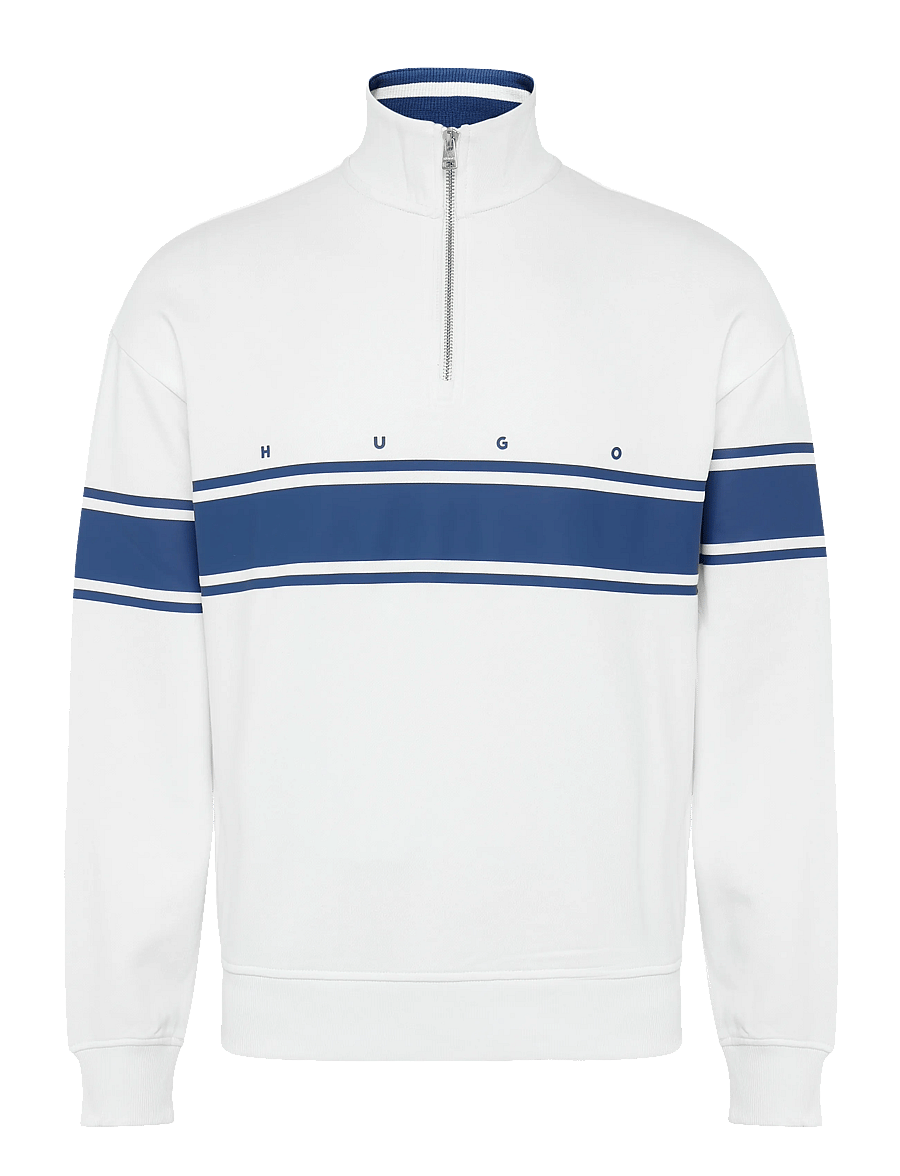 HUGO - Demsizip - halfzip strik - white - 0