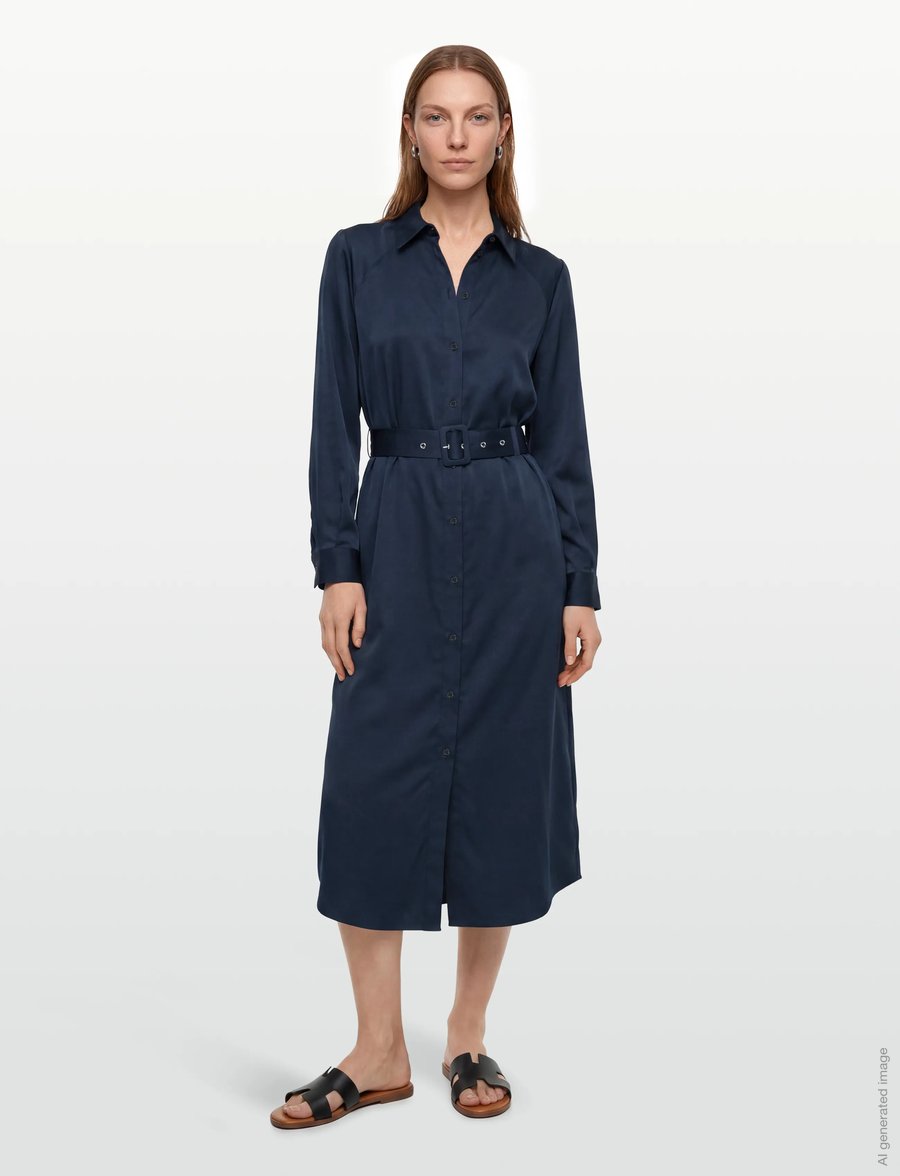 HUGO - Kilini - skjortklänningar - medium blue - 0