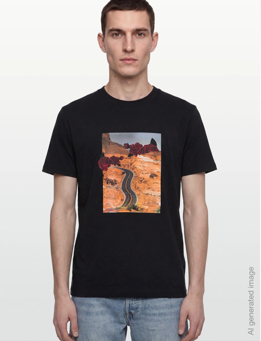 HUGO - Dikerd - kurzärmelige t-shirts - black - 3