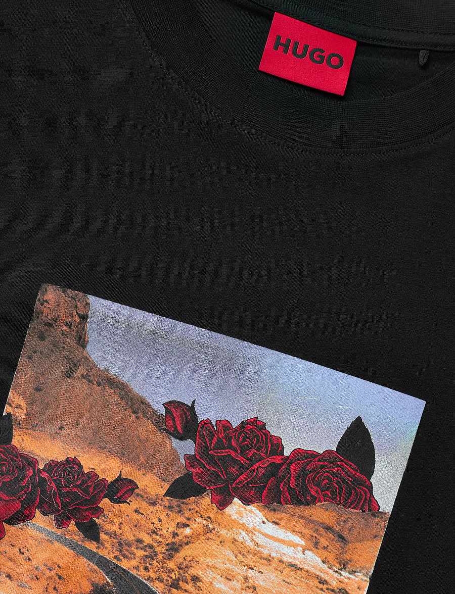 HUGO - Dikerd - kurzärmelige t-shirts - black - 5