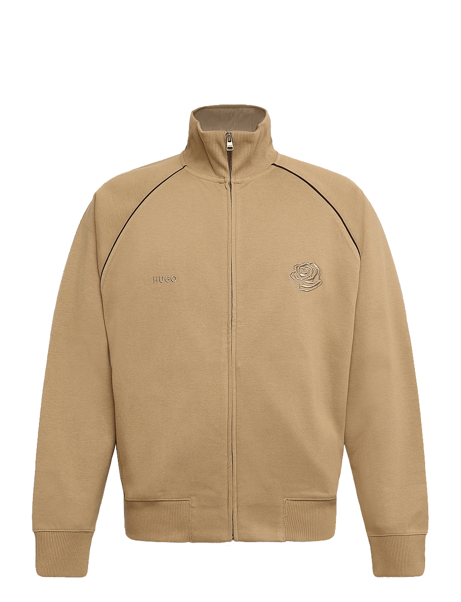HUGO - Dislan - full zip jumpers - beige overflow - 0