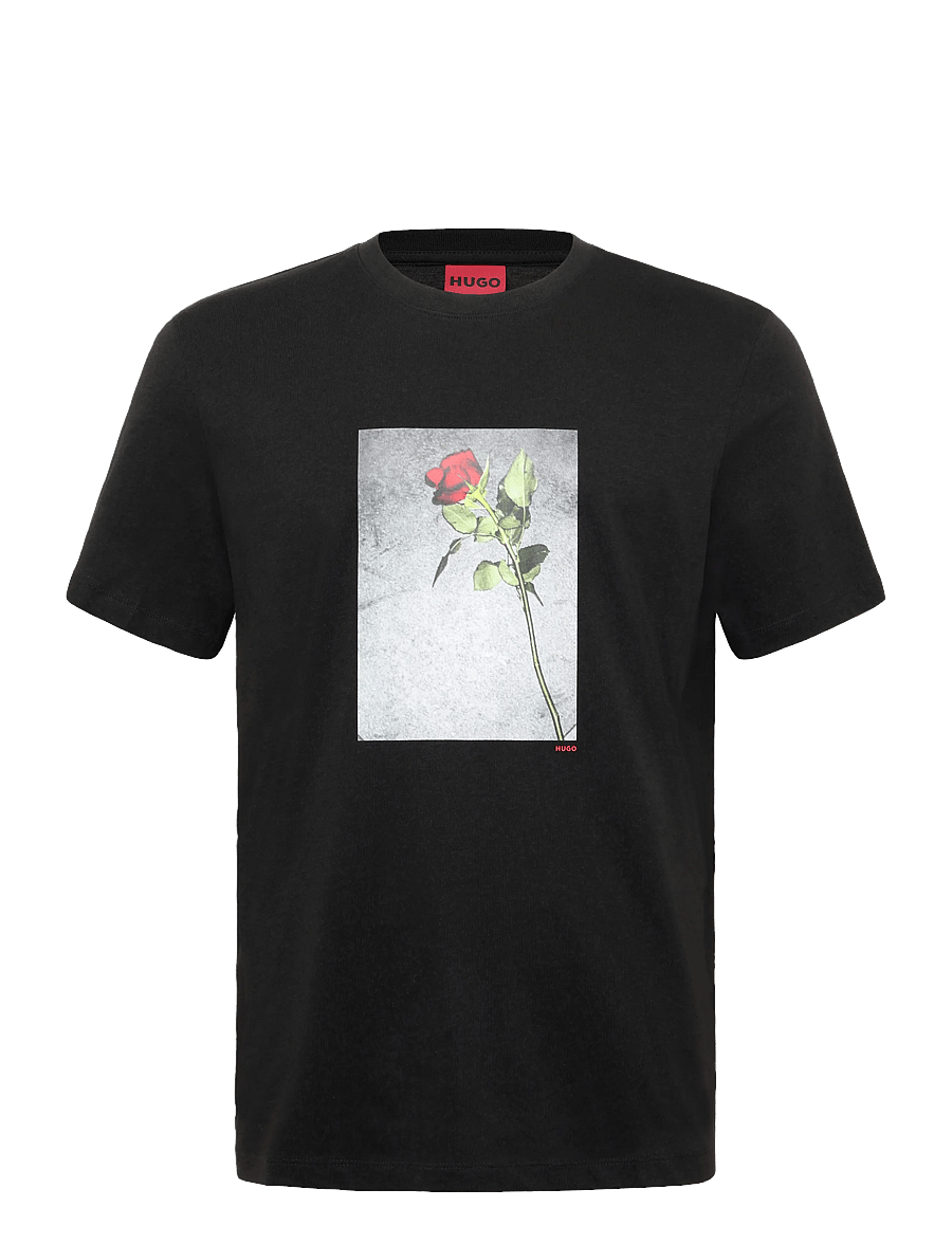 HUGO - Durose - lühikeste varrukatega t-särgid - black - 1