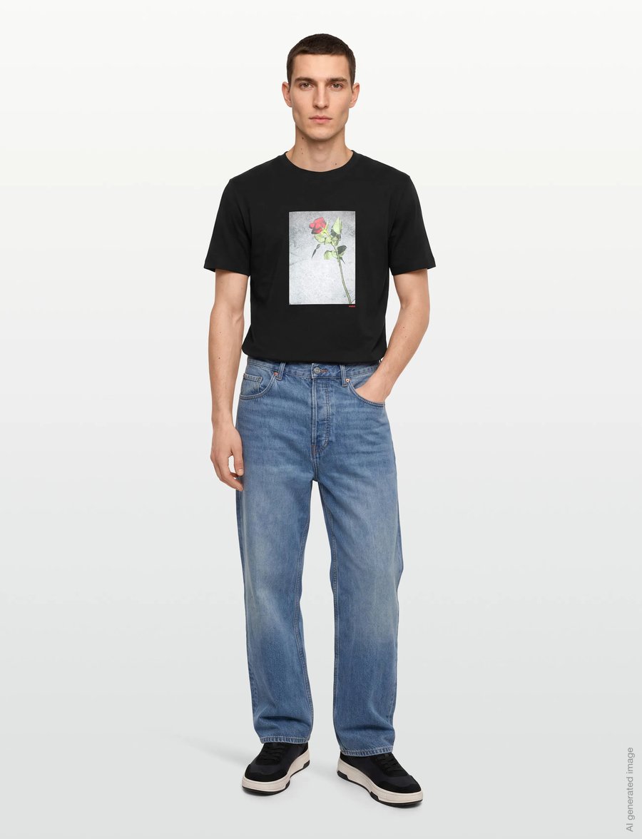HUGO - Durose - lühikeste varrukatega t-särgid - black - 0