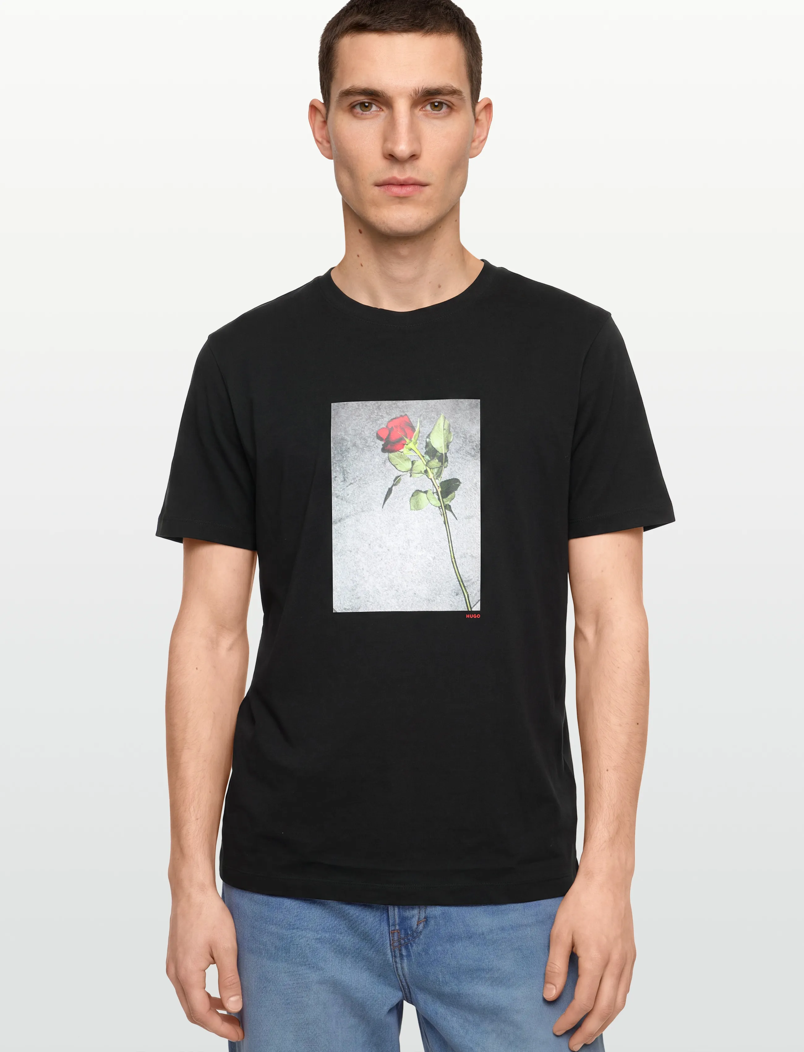 HUGO - Durose - lühikeste varrukatega t-särgid - black - 3