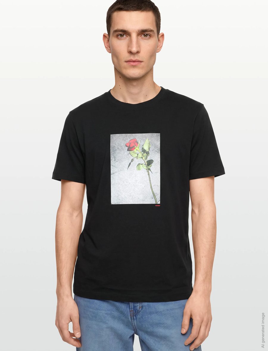 HUGO - Durose - lühikeste varrukatega t-särgid - black - 3