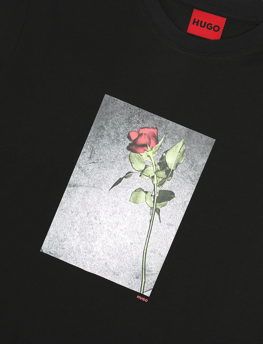 HUGO - Durose - lühikeste varrukatega t-särgid - black - 5