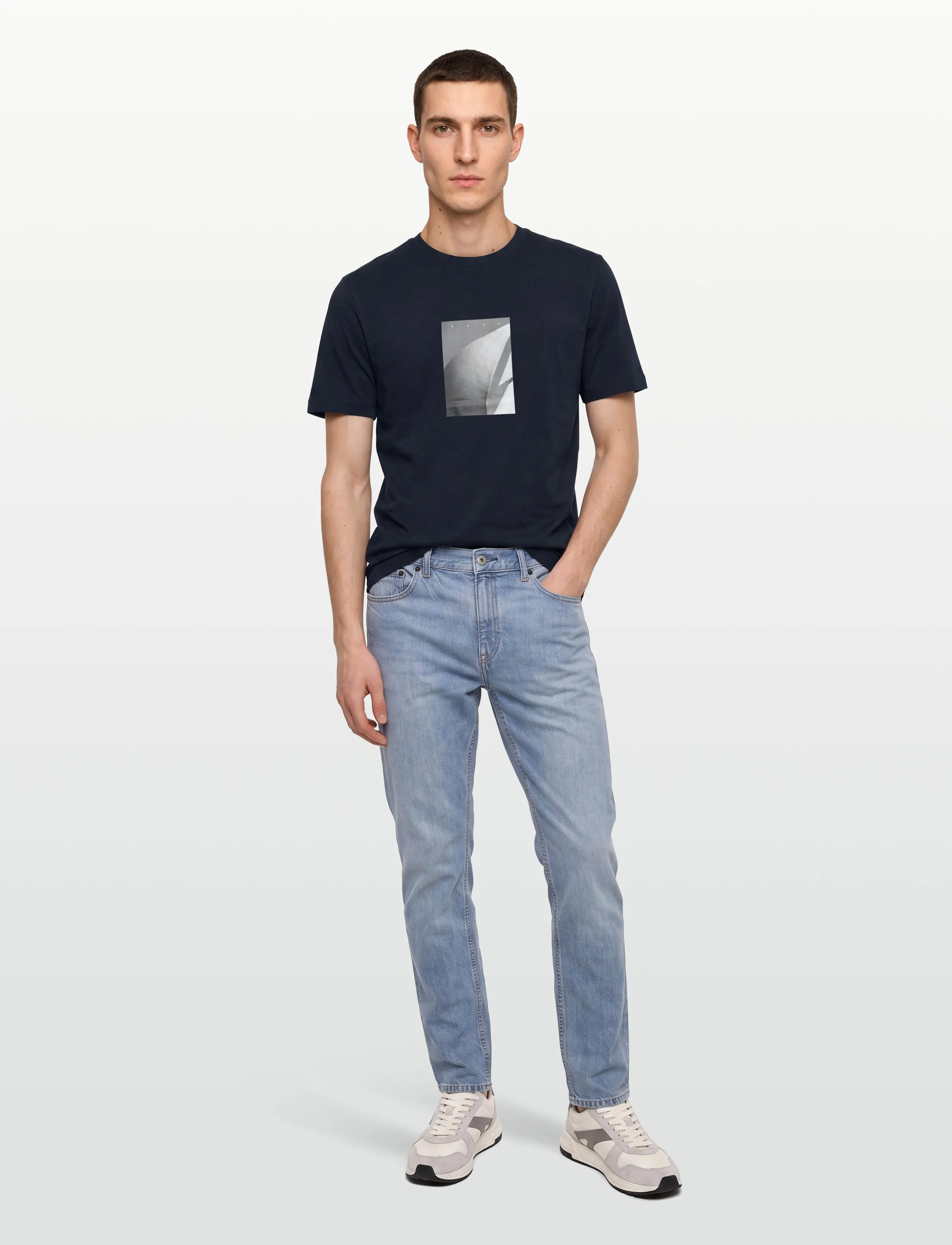 HUGO Durose, XXL, T-shirts, Marineblau - Short-sleeved, Männerswear