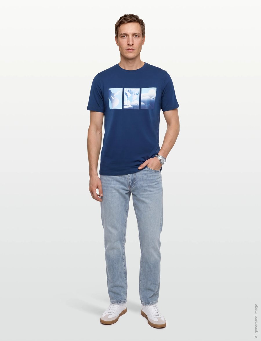 HUGO - Durose - lühikeste varrukatega t-särgid - open blue - 0