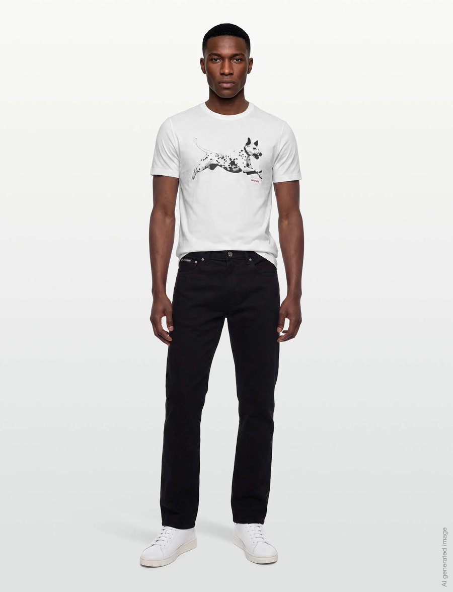HUGO - Dirunn - kortærmede t-shirts - natural - 0