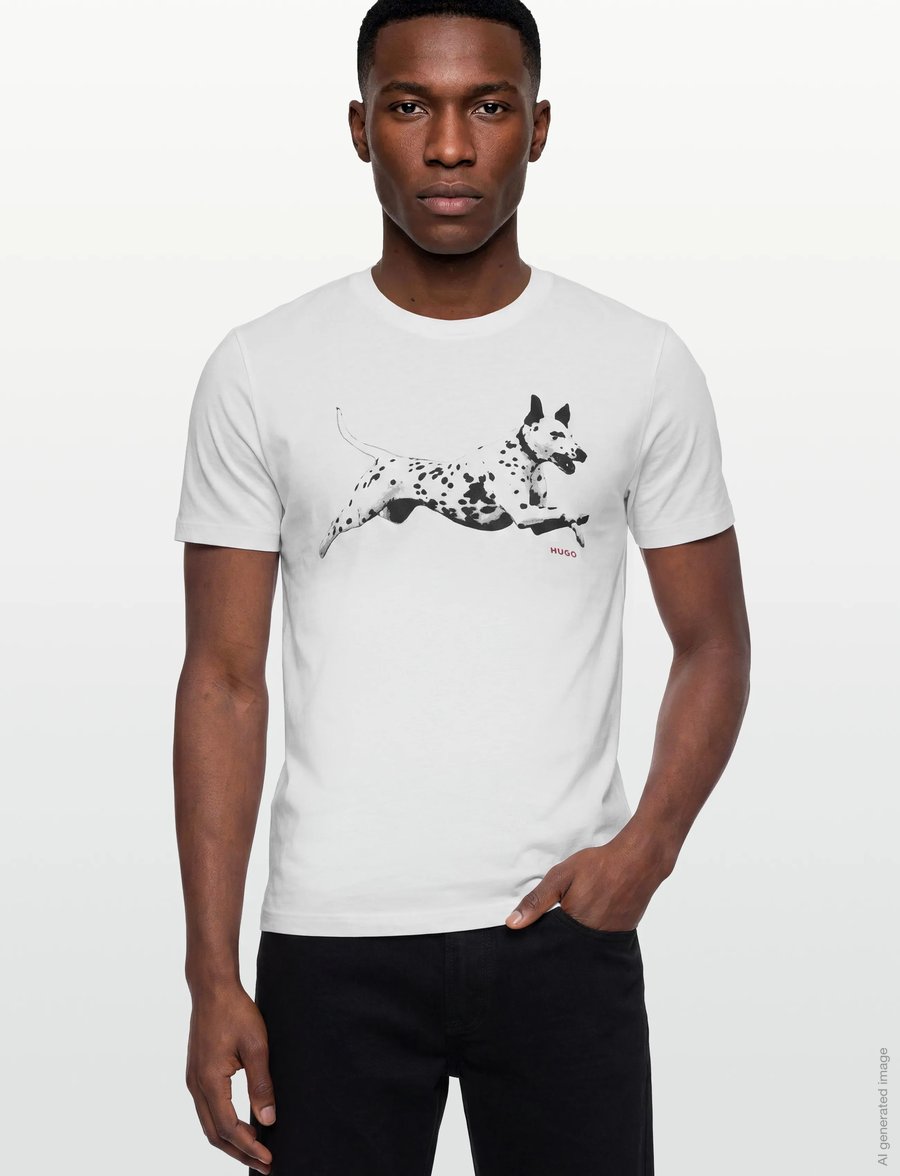 HUGO - Dirunn - kortærmede t-shirts - natural - 3
