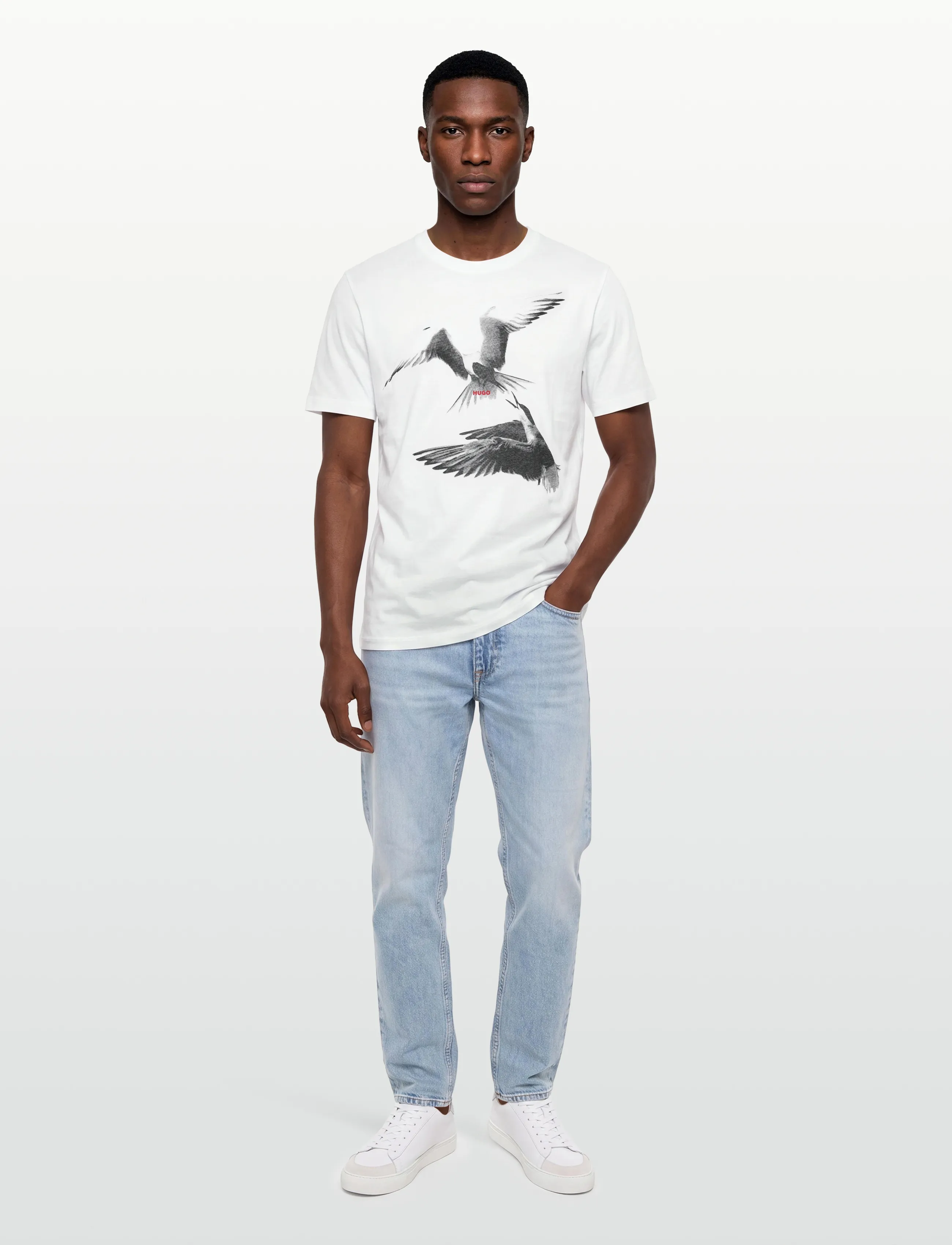 HUGO Dirunn - T-shirts - WHITE / white