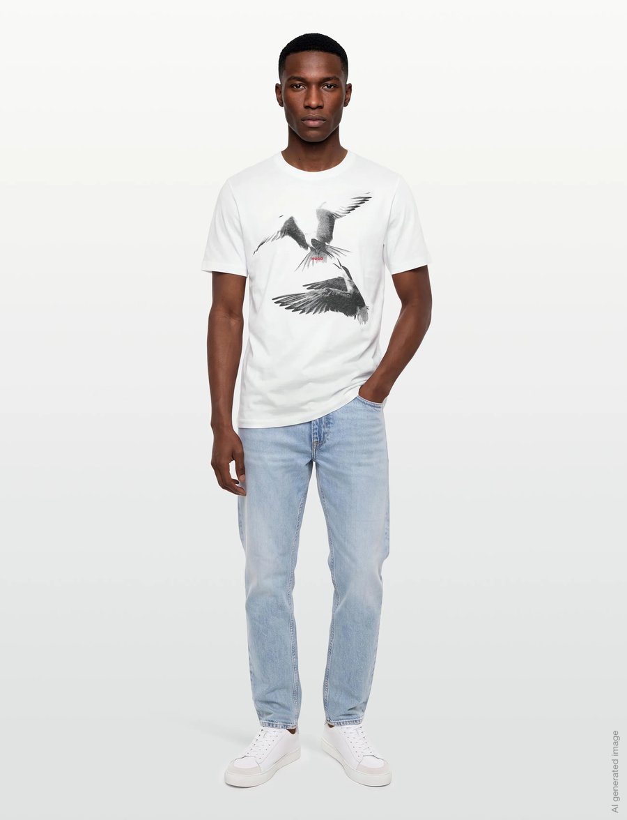HUGO - Dirunn - kortærmede t-shirts - white - 0