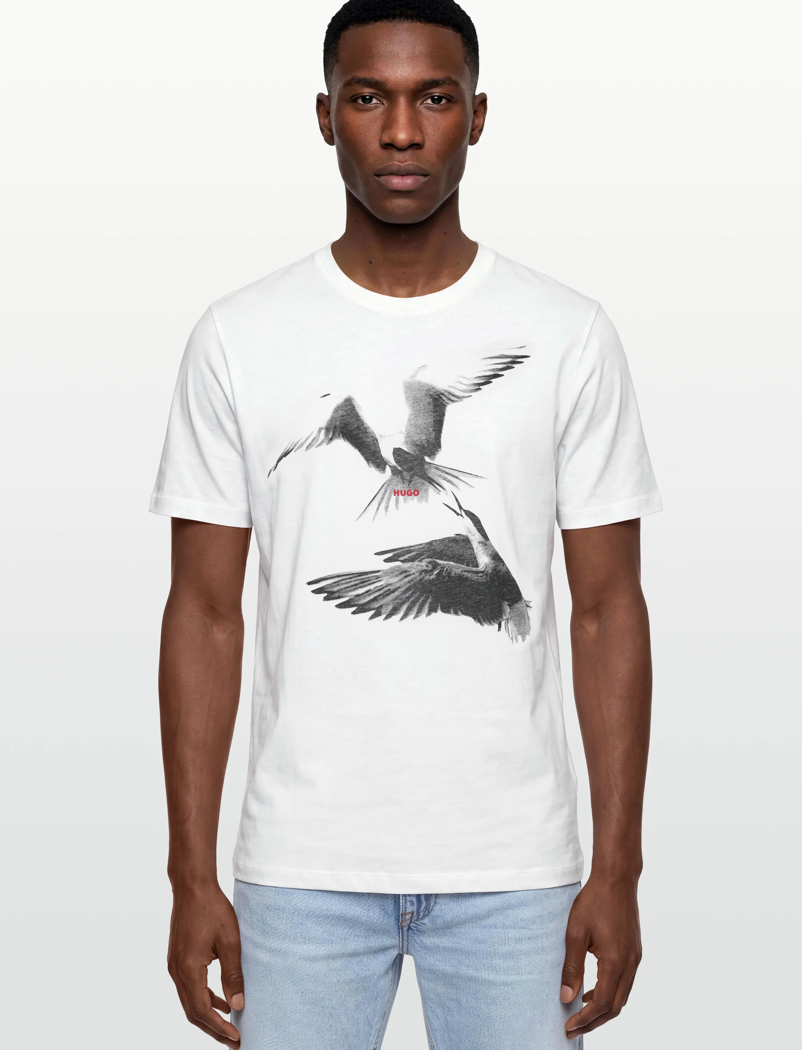 HUGO - Dirunn - kortærmede t-shirts - white - 3