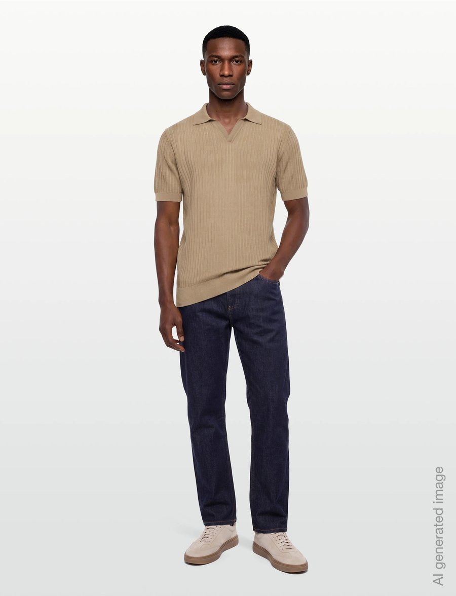 HUGO - Seemant - stickade pikéer - medium beige - 0
