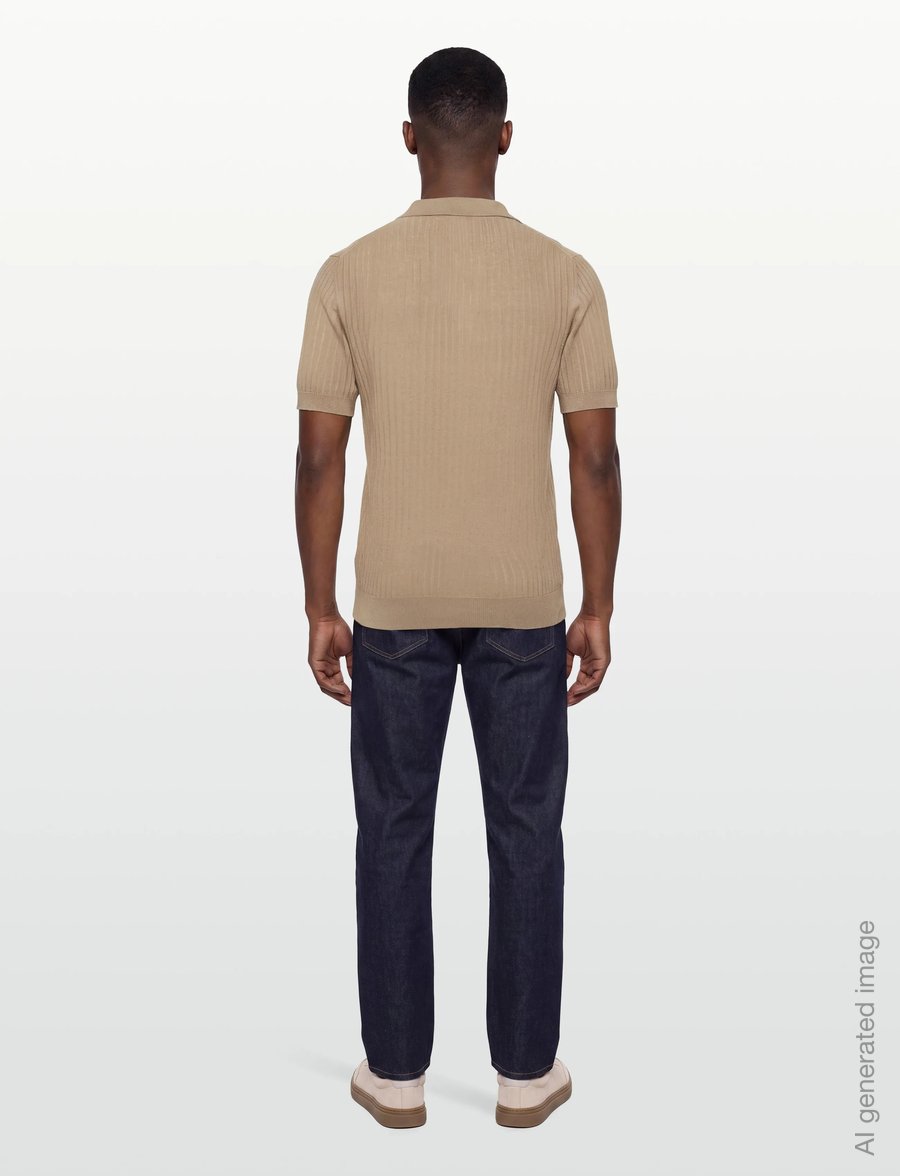HUGO - Seemant - stickade pikéer - medium beige - 4