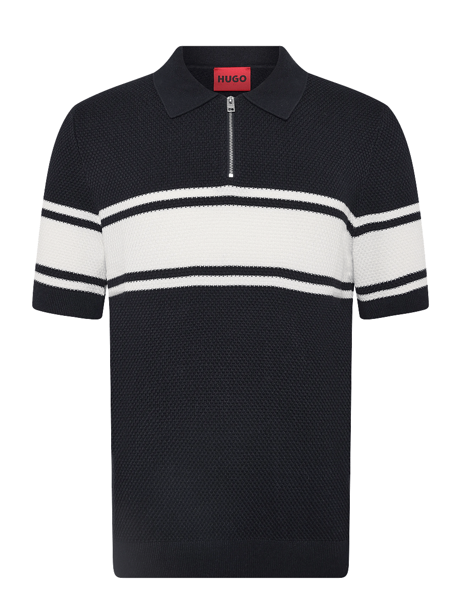 HUGO - Sholton - langärmlige strick-polohemden - dark blue - 1