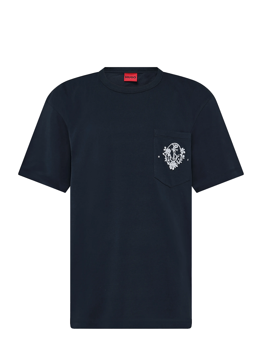 HUGO - Durstee - short-sleeved t-shirts - dark blue - 0