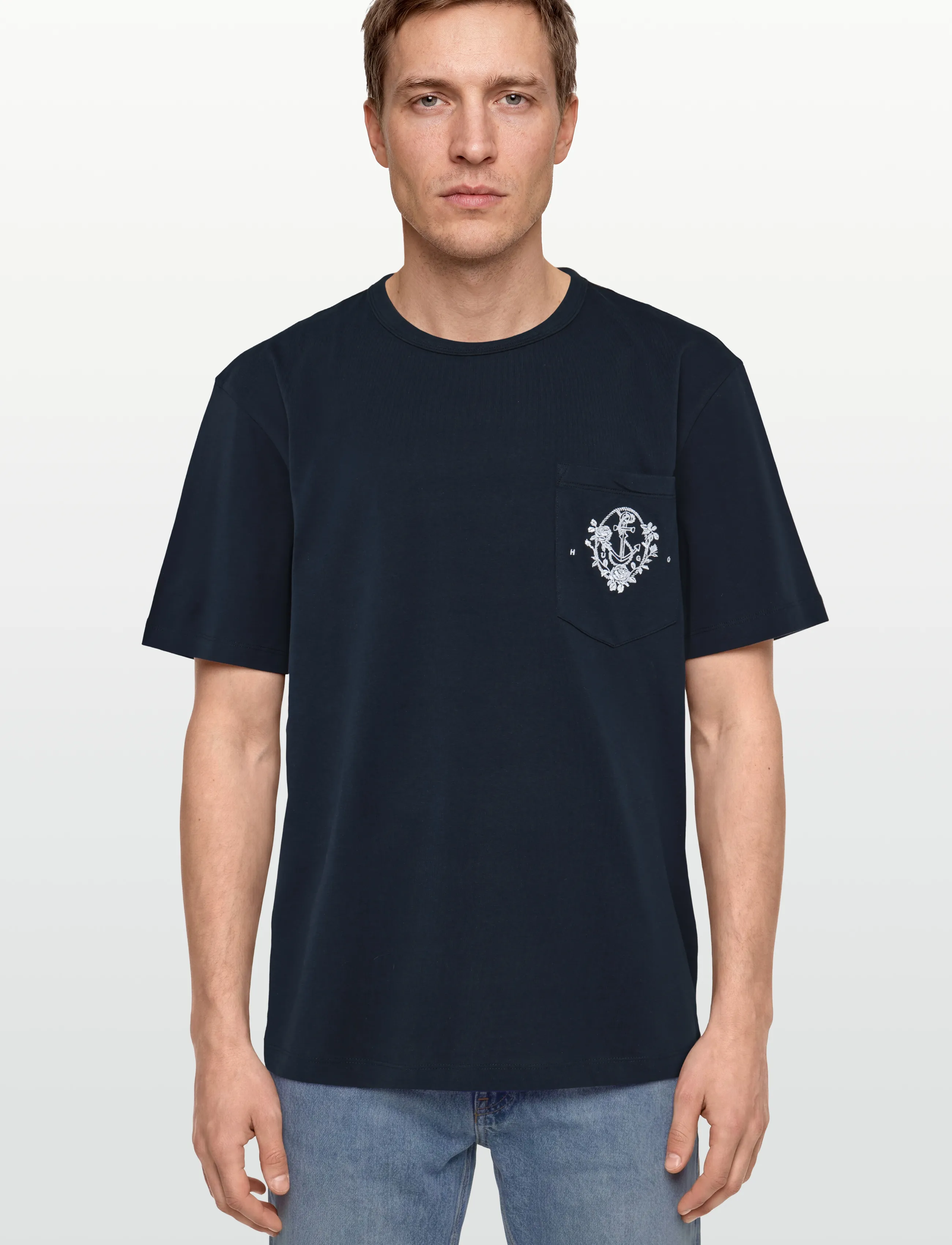 HUGO - Durstee - kortærmede t-shirts - dark blue - 3